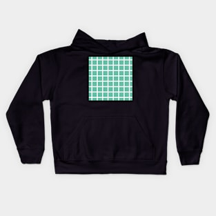 Retro style aqua check 2 Kids Hoodie